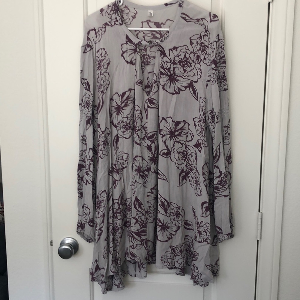 Free People Floral Tunic Top